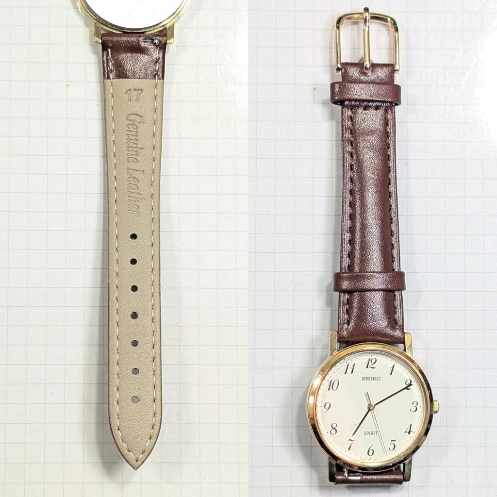 SEIKO SPIRIT Battery and Strap Working Men's Watch, Replaced, Condition, V-87