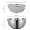 2Pcs/Set Stainless Steel Strainer Washing Bowl Basket Thicken Drainage Basin Vegetable Fruit Baskets Home Kitchen Utensils