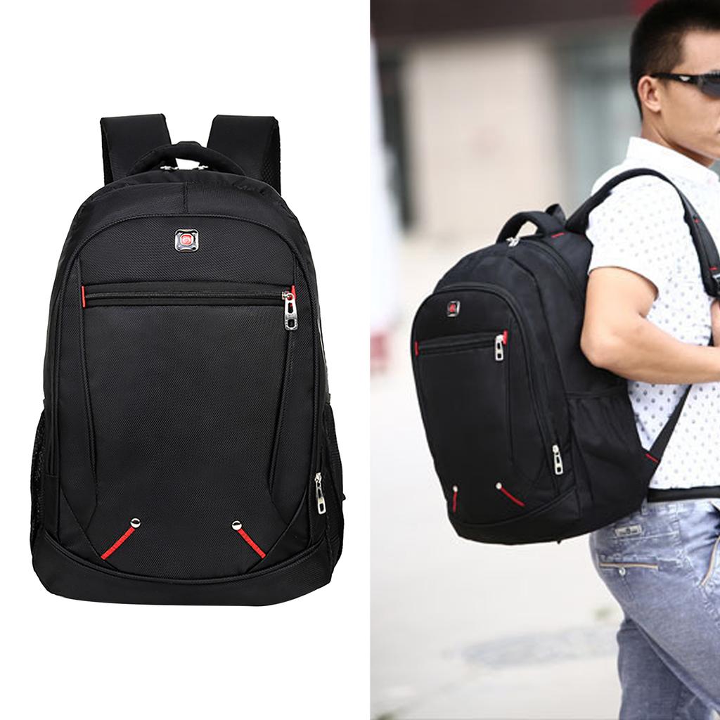 Men Backpack Breathable Adjustable Fashionable Travel Backpack with Side Pockets for Leisure Business Backpack Free Size