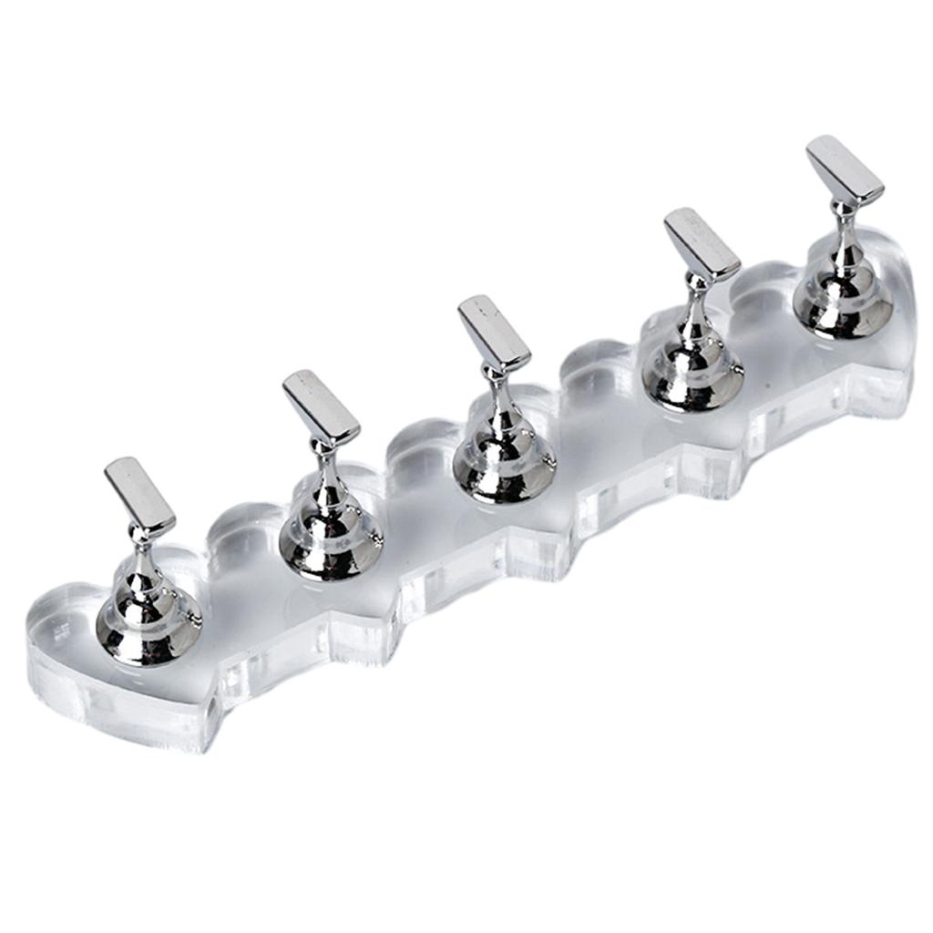 Portable Magnetic Acrylic Nail Tips Holder Training Stand for Nail Art Practice and Display
