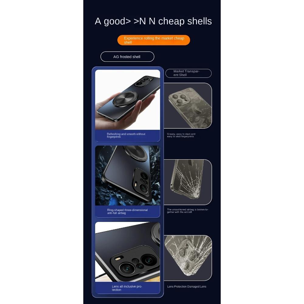 Magnetic Magsafe Stand Case for Huawei Nova 12 11 10 9 8 7 Pro Stand Shockproof Hard Matte Bracket Ring Bracket Holder Protective Kickstand Back Cover