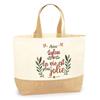Cabas de plage - PLANETEE - Lylou la vie est plus jolie - jute naturel - design exclusif imprimé - Fabriqué en France