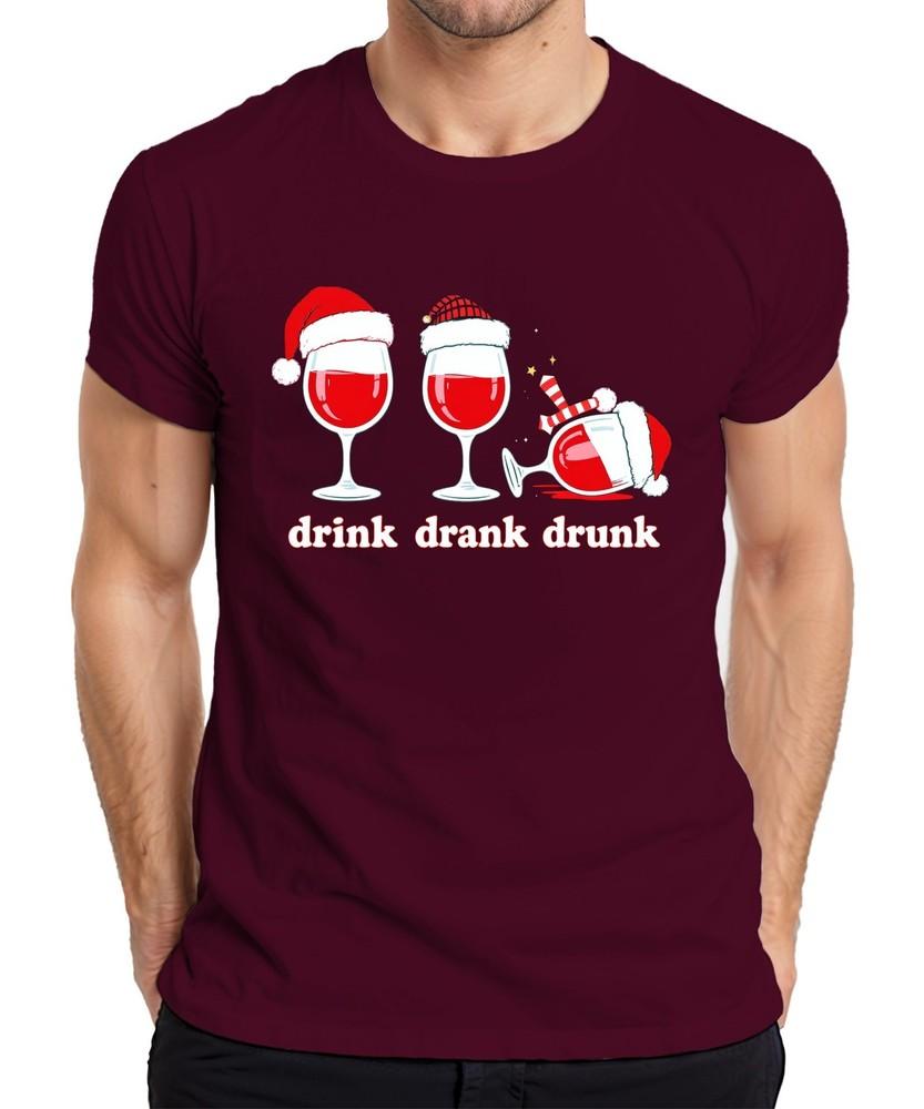 Drink Drink Drunk Wine Christmas Funny Gift Wine Lover Unisexs T Shirt