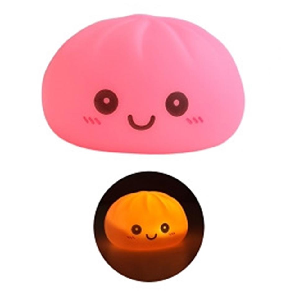 Cute Led Night Light Dumpling Silicone Nightlights For Bedroom Decoration Kids Birthday Gift