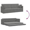 Floor Sofa Bed Dark Grey 213 X 70 X 77 Cm Velvet