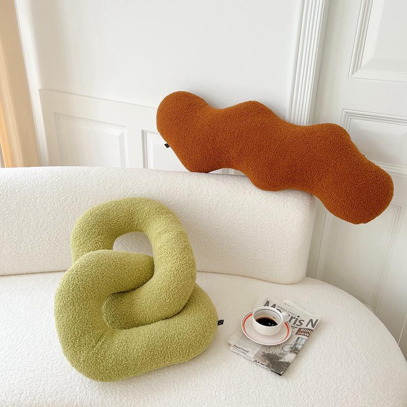 Nordic Irregular Shaped Lumbar & Back Throw Pillow for Sofa & Bed