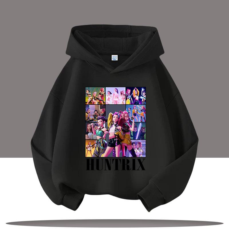 KPop Demon Hunters Hoodies for Kid's Autumn Winter New Cotton Hoodie Fashion 2025 Movie Hoody for Adult Kids Mother-to-be Top