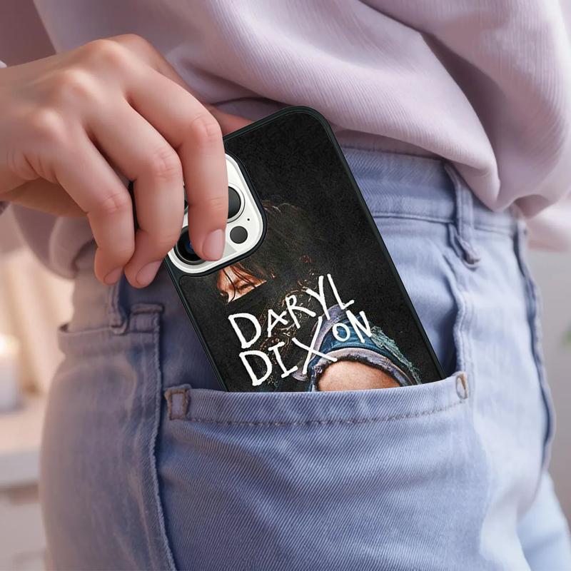 

The Walking Dead Daryl Dixon soft Phone Case For iPhone 17 Air 15 16e 14 13 Pro Max Coque 12 11 Pro Max PLUS cover iPhone 16e