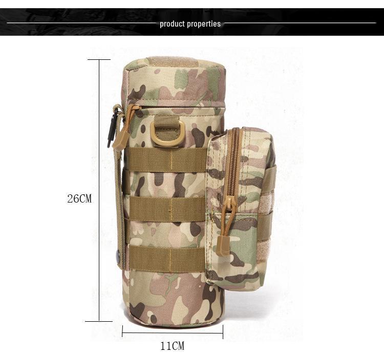 Insulated Tactical Water Bottle Pouch for Outdoor Travel and Cycling