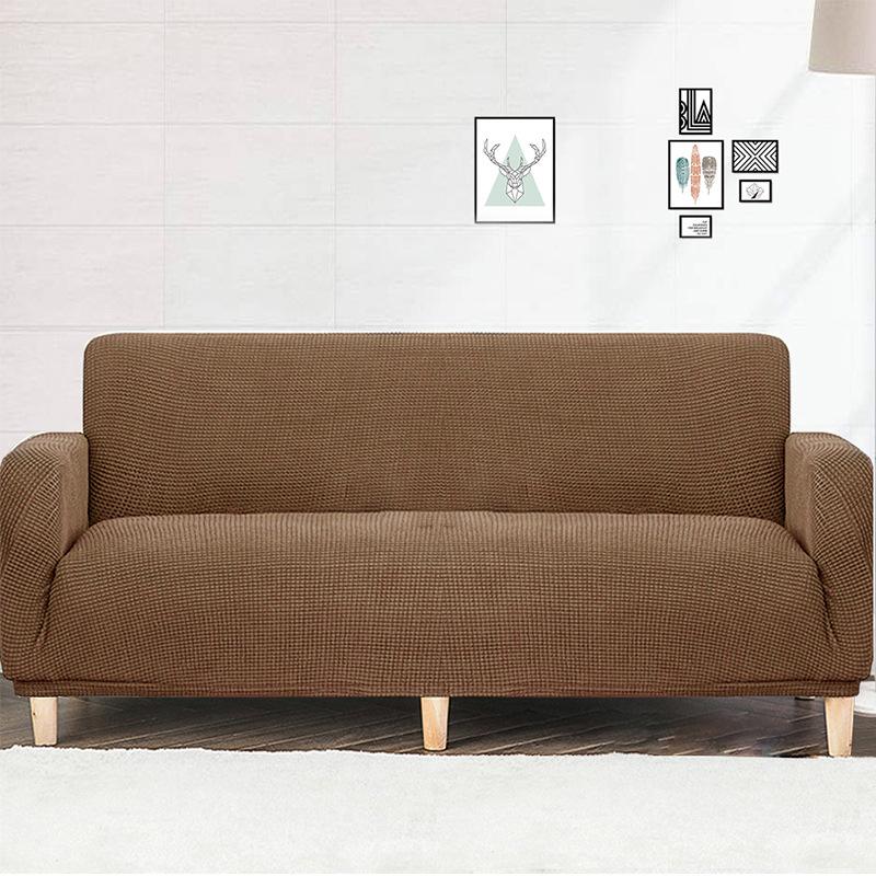 New High Elasticity Sofa Cover Fabric All Season Universal Knitted Sofa Cover Thickened Simple Solid Color Soft and Comfortable