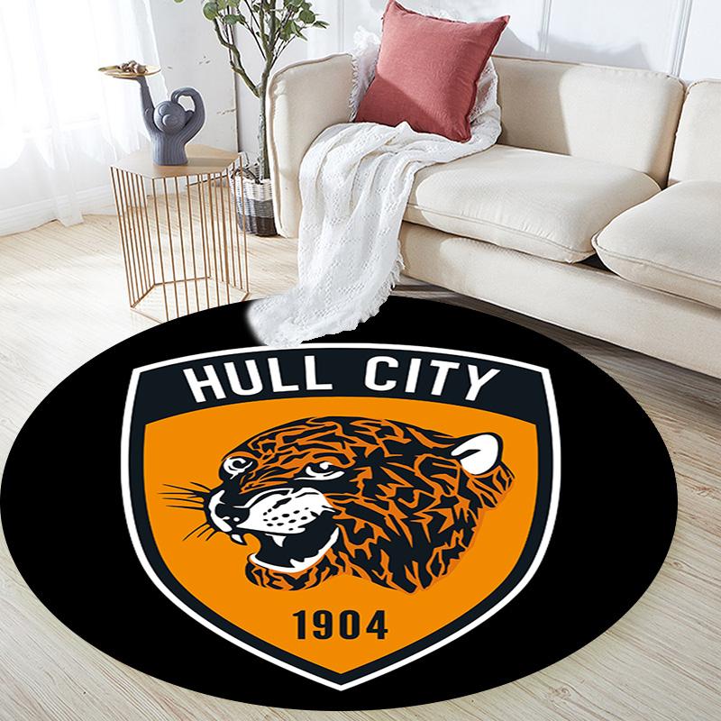 Hull City runder Teppich unter Bürostühlen Schlafzimmer Wohnzimmer Heimdekoration