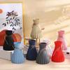 Schmale Taille Origami Gestreifte Vase Kreative Einfache Plastik Blumenvasen Europäische Taillenbetonung Heimdekoration Trockenblumenflasche