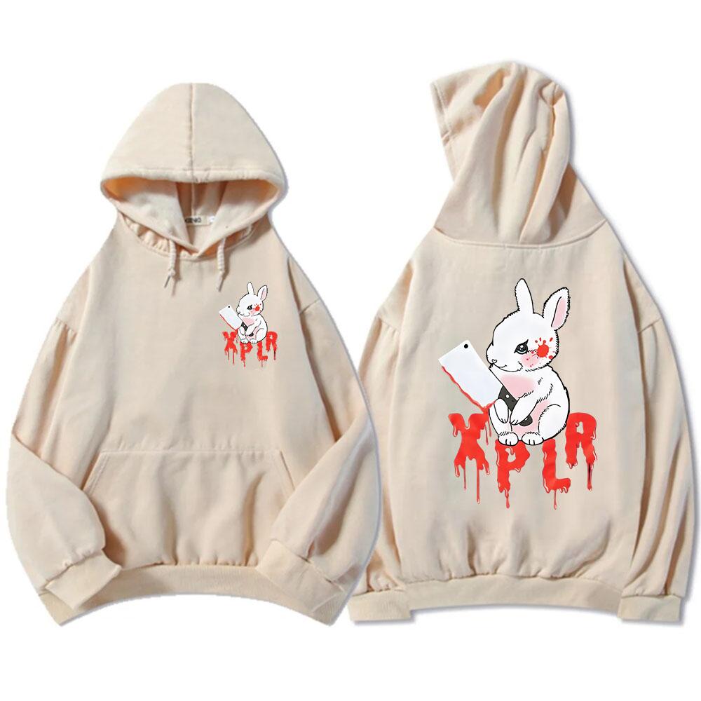

Xplr-r Sam And Colby Rabbit Hoodies Streetwear Unisex Hip Hop Winter Oversized Y2k Sweatshirts Long Sleeve Hooded Graphic Hoodie XXXL коричневий