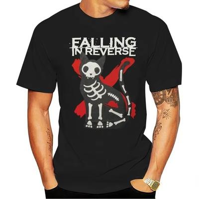 Rolig Falling In Reverse Herr T-shirt Cool Bekväm Toppar Herr Casual Lös Kortärmad Toppar Harajuku Oversized T-shirt