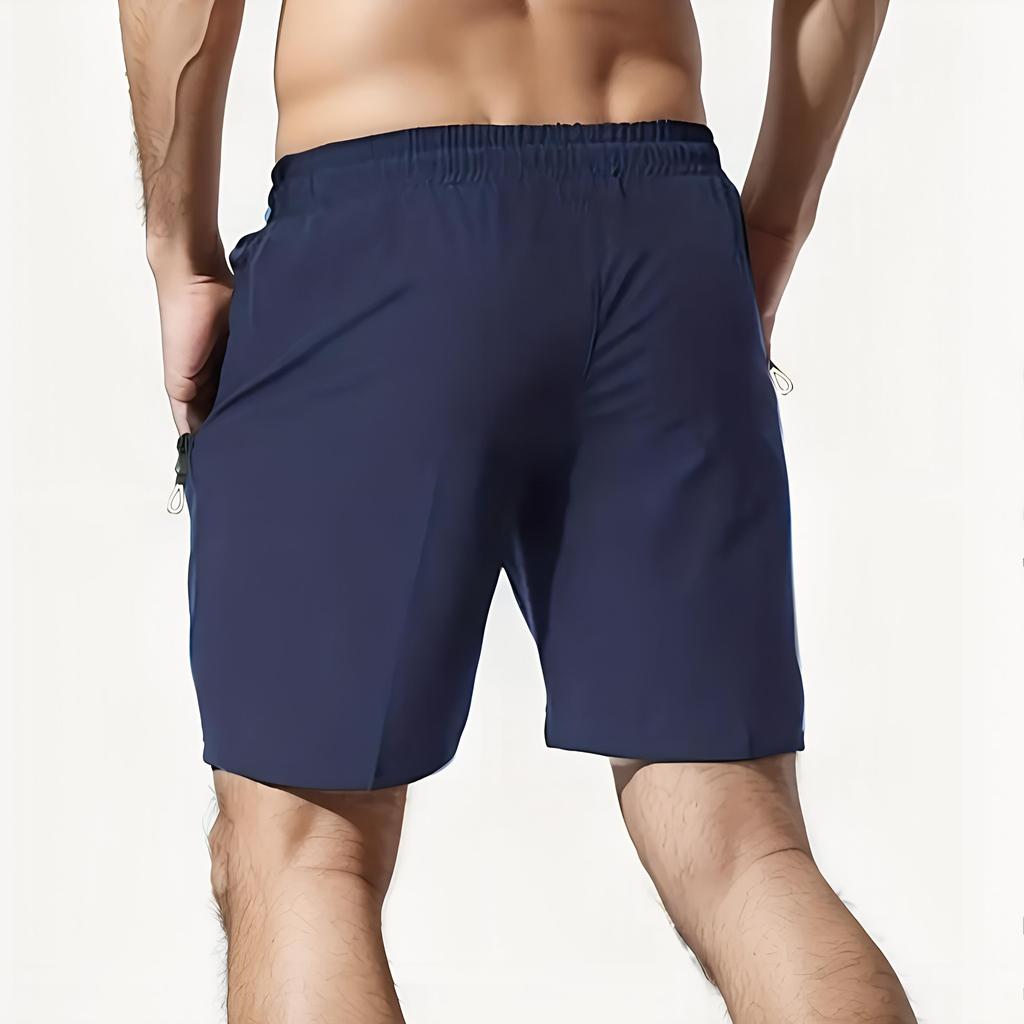 Einfarbige, schnelltrocknende Shorts für Herren, lässige, leicht elastische Shorts mit Kordelzug, geeignet für den Sommer
