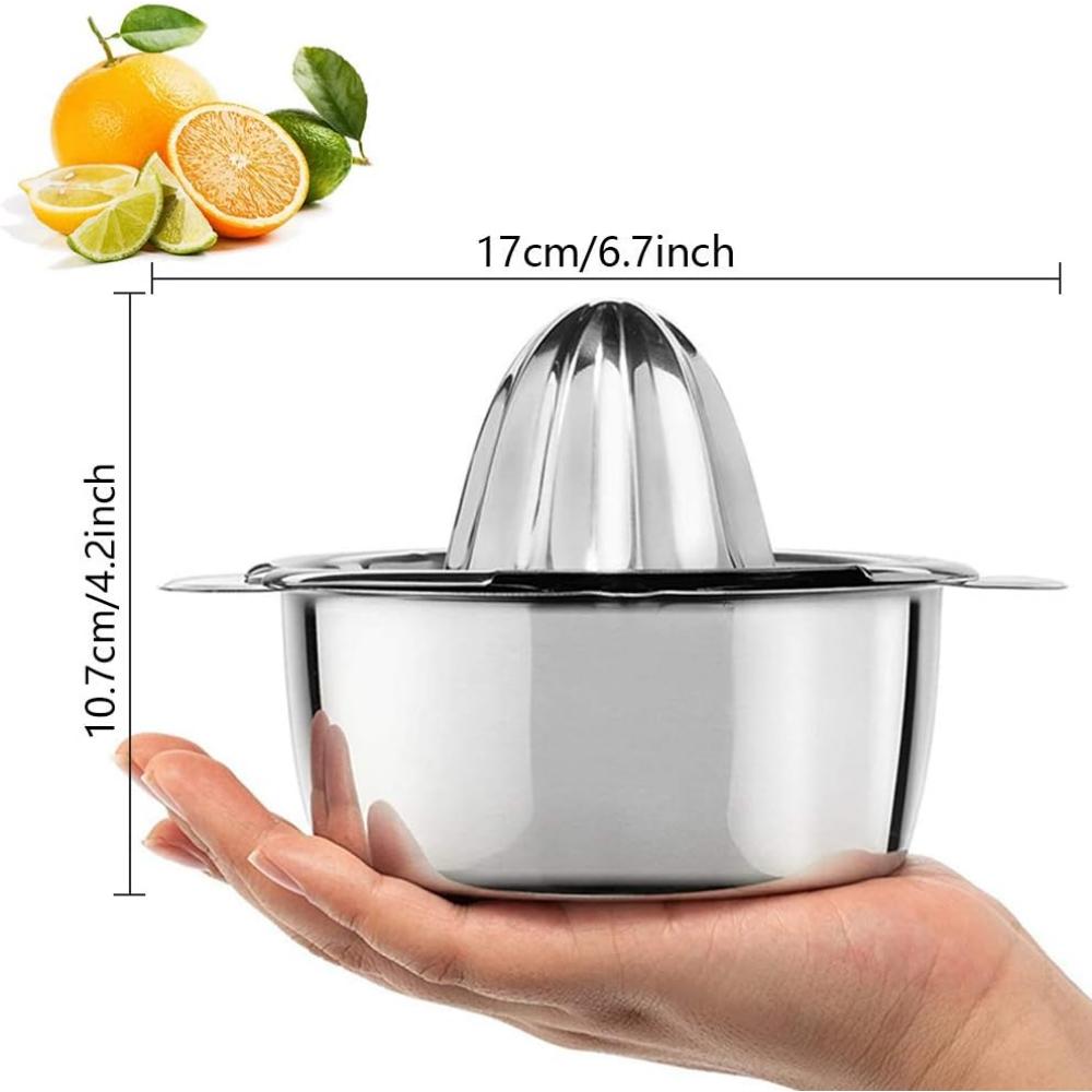 Mini Stainless Steel Manual Lemon Juicer, Orange Extruder, Fruit Press, Household Juicer, Suitable for a Variety of Citrus Fruit