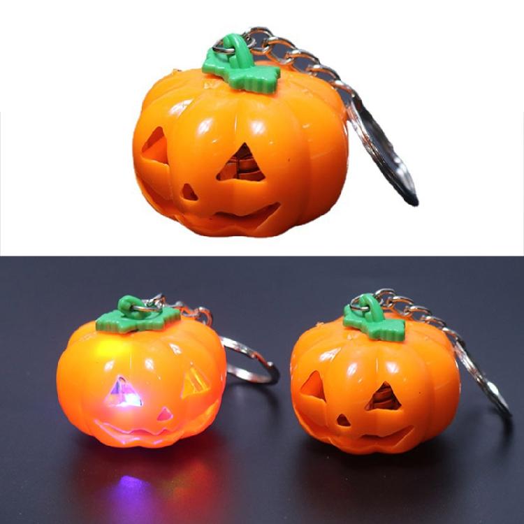 Halloweenské LED dýňové klíčenky Svítící klíčenky Hračky Svítící dýně