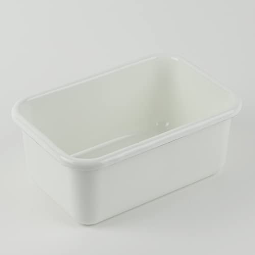 Pearl Metal Bran Kitchen Storage Container, White, 970ml, Enamel, Rectangular, HB-4481