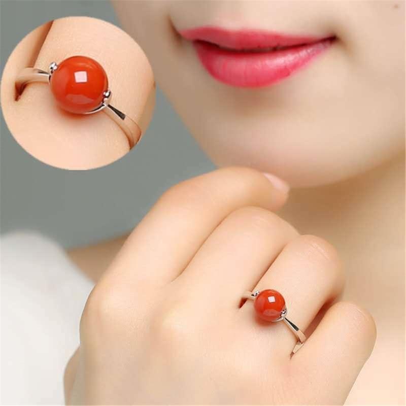 Unisex Bead Finger Jewelry Fashionable Wedding Rings Adjustable Size Opening Rings Metal Material Adjustable Rings
