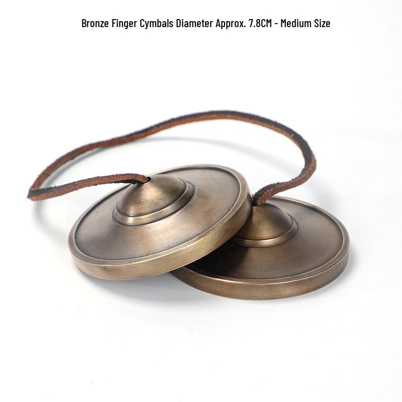 Nepal Handmade Copper Cymbals: Large & Small Percussion Bell Set for Meditation