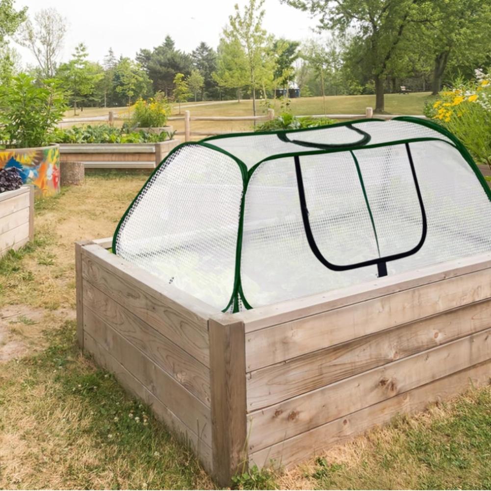 Greenhouse Cover For Plants Cultivation Garden Bed Cover Easy Access Door Includes Ground Spikes Indoor Outdoor Use