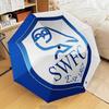 Blue Sheffield With Owl  Automatic Folding Umbrella - 8-Rib Travel Umbrella with Auto Open/Close & Portable Gifts for Holidays or Birthdays