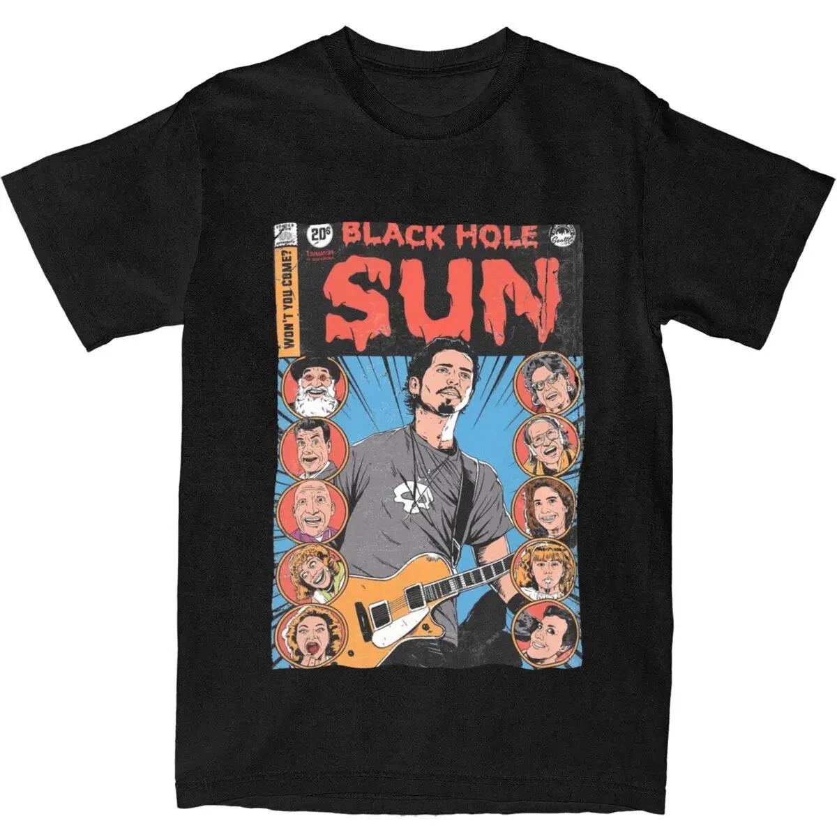 Soundgarden Black Hole Sun Graphic T-Shirt Y2K Grunge Band Tee S-6XL 10 Colors XL
