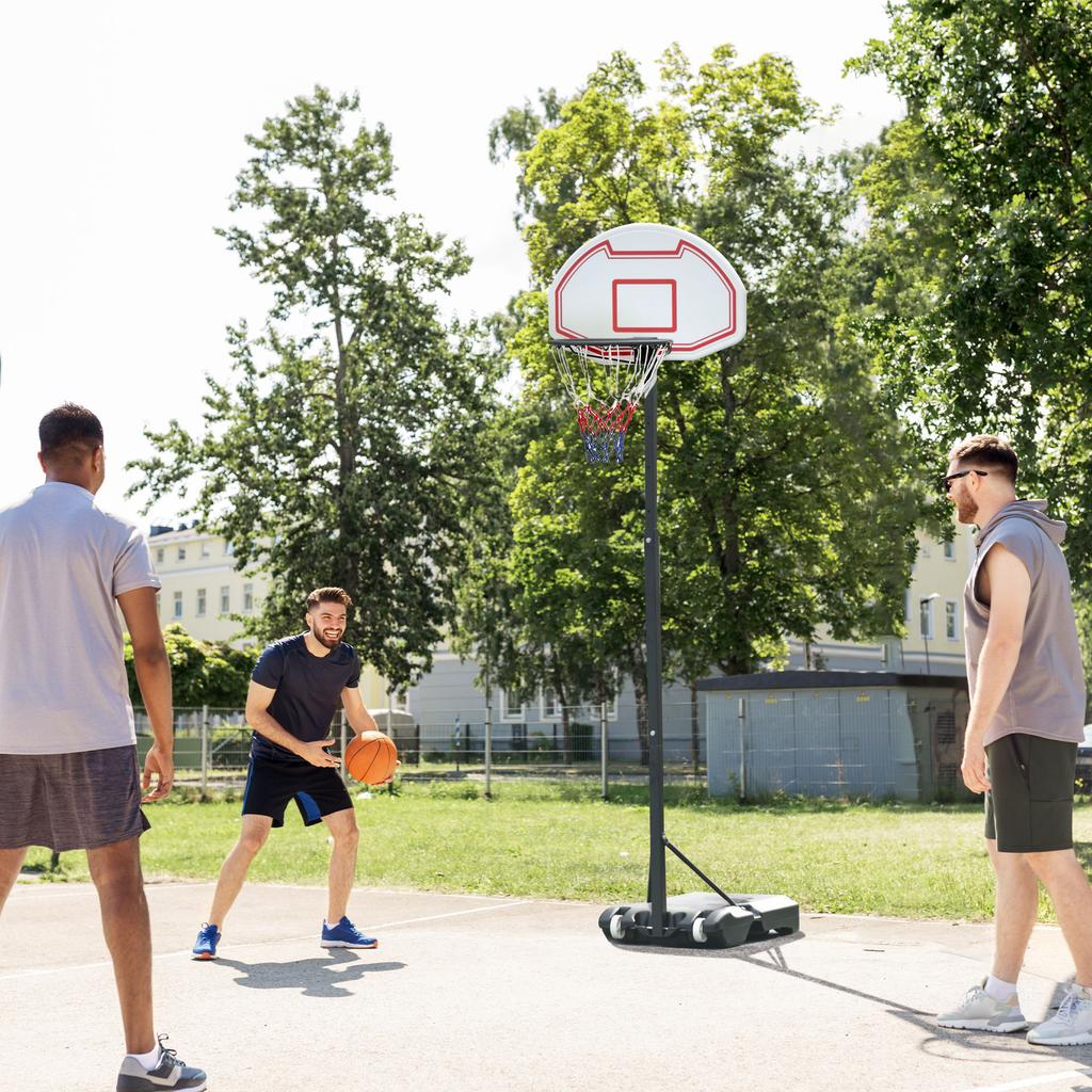 Basketball Hoop Outdoor Portable Basketball Hoop And Stand With Weighted Base Portable On Wheels 1.55 2.1M For Teens