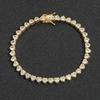 Heart Shape 5A CZ Tennis Bracelet 4mm Brass Single Row Chain Clean Setting ODM  Ready for Streetwear Jewelry Stores