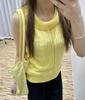 Versatile Solid Color Women's Knitted Sleeveless Tank Top - Summer Edition