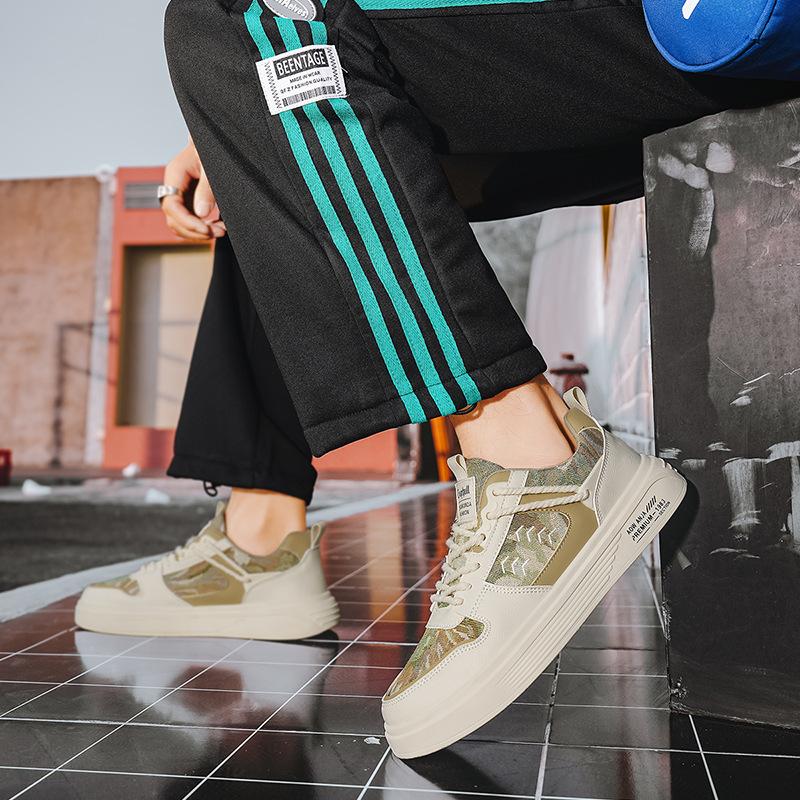 Design Men'S Shoes Student Sports Flat Shoes Teen Soft-Soled Canvas Trendy Shoes