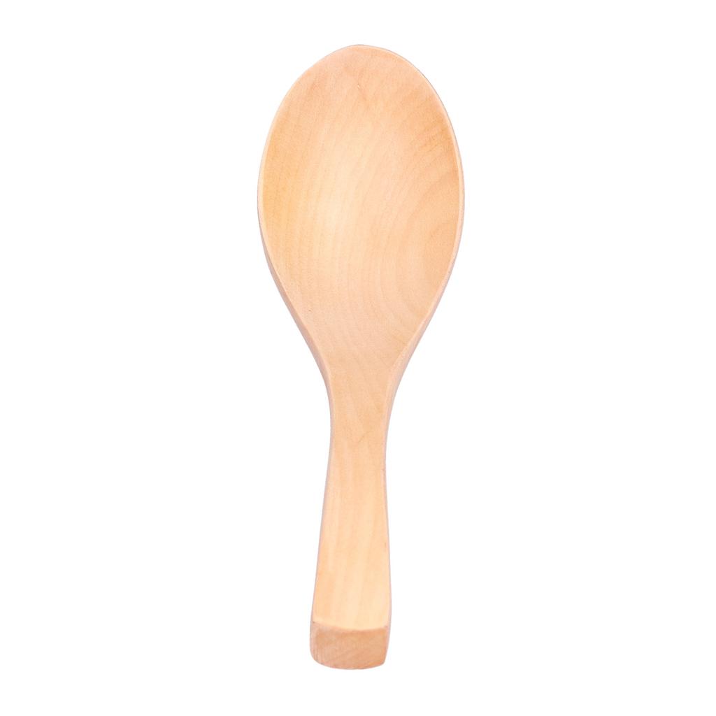 5pcs Wooden Soup Spoon Natural Hand Polished Tableware Kitchen Gadget for Home Restaurant