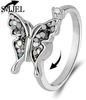 Trendy Anti Anxiety Relaxing Rotating Rings Women Fashion Jewelry Metal Sun Star Moon Spinner Charms Finger Accessories