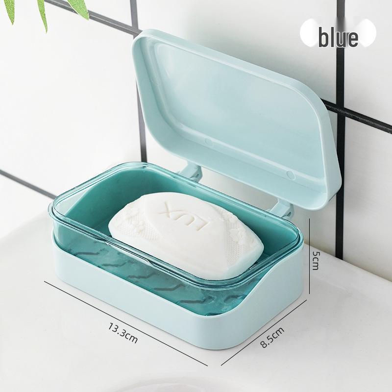 Double Layer Soap Holder with Drain - Light Luxury Design for Bathroom & Travel