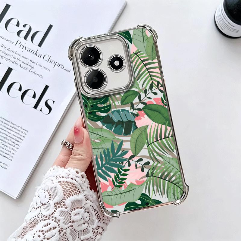 

Літні Рослини Зелений Лист М який Чохол для Телефона Для Xiaomi Redmi Note 14 15 Pro Plus 13 12 11S 11T 5G 10 9S 9 Покриття Захист від Падіння Fundas Redmi Note 12 Pro 5G