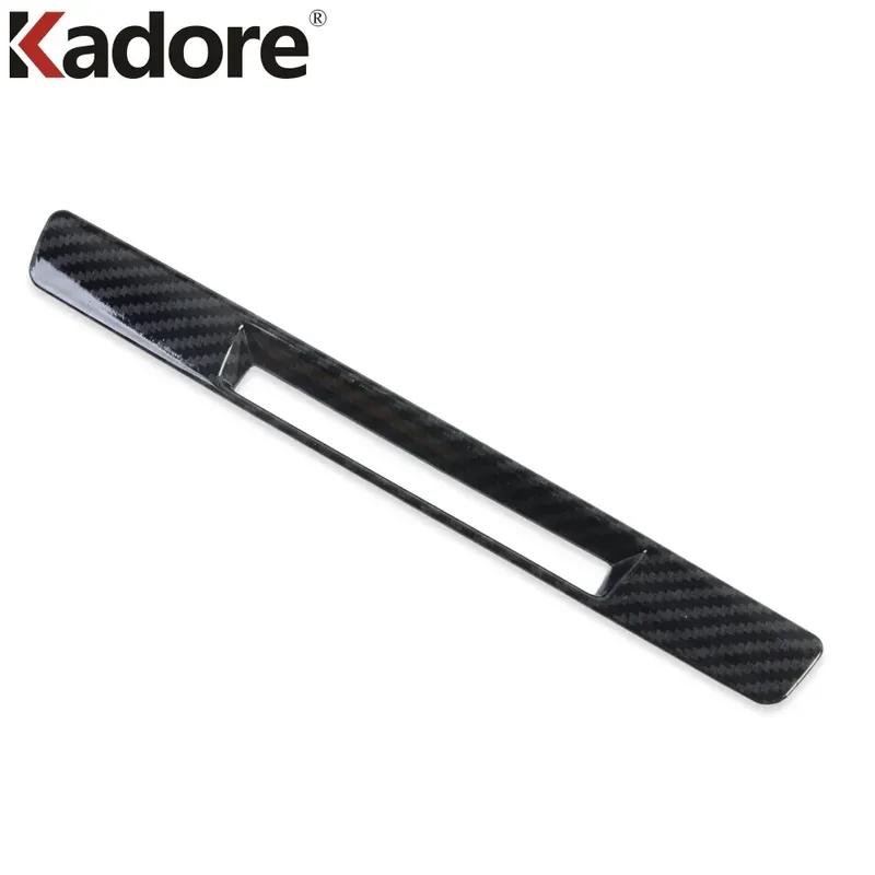 Car Center CD Switch Button Panel Cover Trim For Mazda CX-3 CX3 2017-    2024 Carbon Fiber Interior Accessories