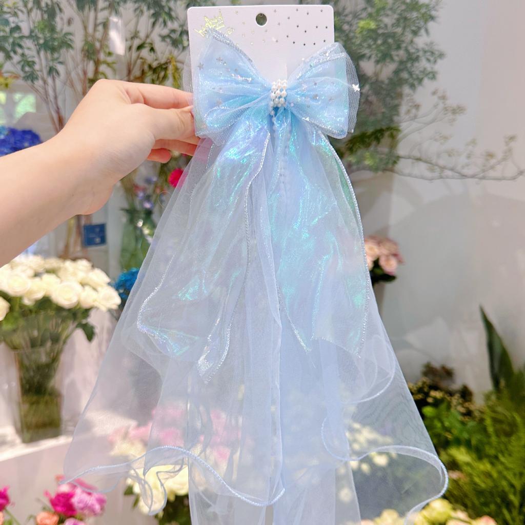 Butterfly Knot Mesh Princess Ribbon Children's Hair Clip New Cute and Exquisite Starlight Crown Does Not Damage Hair Children's