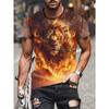 Men's 3D Printed Tiger Pattern T-Shirt
