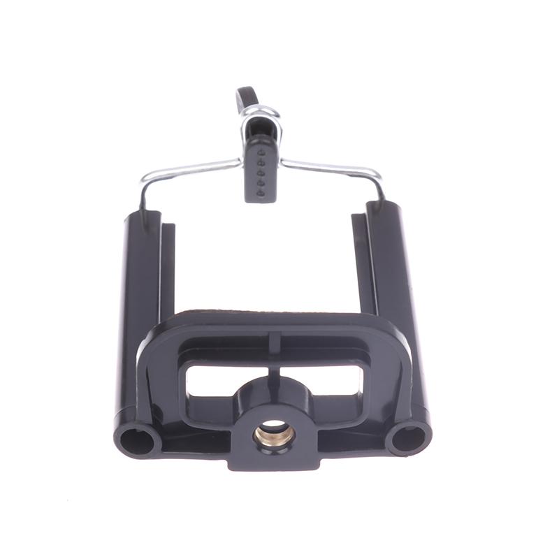 1ks Univerzální Roztažitelný Černý Držák Telefonu Stojan s 1/4 Palcovým Šroubovým Otvorem Selfie Tyč Kamera Klip na Telefon Příslušenství