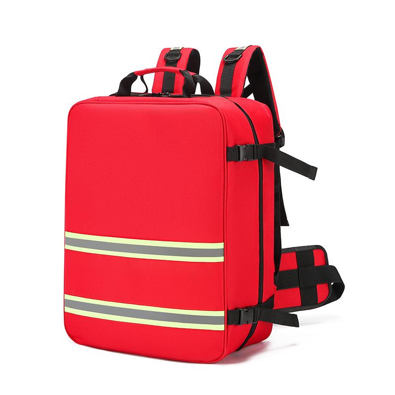 Portable Fire Emergency Kit Rescue First Aid Backpack Waterproof Emergency Backpack красный