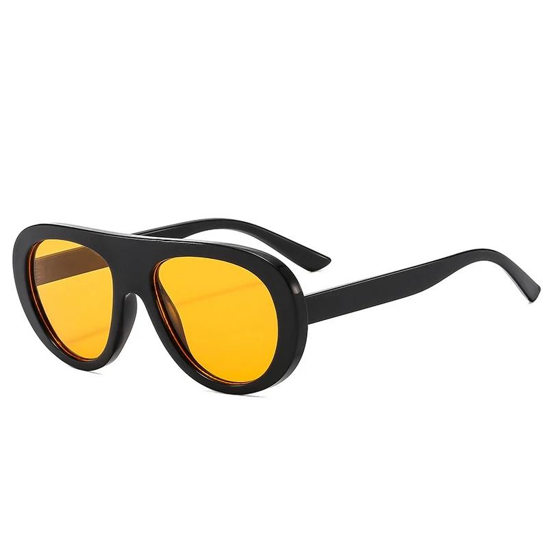 Vintage Pilot Women Sunglasses Fashion Black Orange Shades UV400 Men Trending Punk Sun Glasses