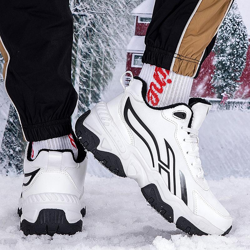 Men Boots 2024 New Winter Slippers Warm Men Shoes Waterproof Non-Slip Plush Sneakers Male Tenis Shoes Boots Men Sneakers Winter