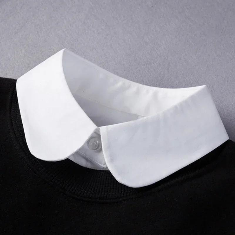 Fake Collar for Women Shirt Sweater Detachable Collar False Collar Lapel Blouse Tops Black White