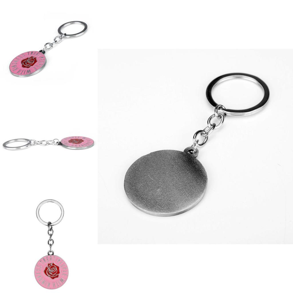 Harry Styles Rosenlegierung Anhänger Schlüsselanhänger Mit Kette Als Souvenir Und Für Fans