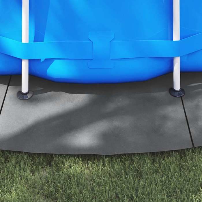 VidaXL Bâche de Piscine, Tapis de Sol Rond, Couverture de Piscine, Protection de Piscine Jardin Terrasse, Gris Clair Ø550 cm 94222