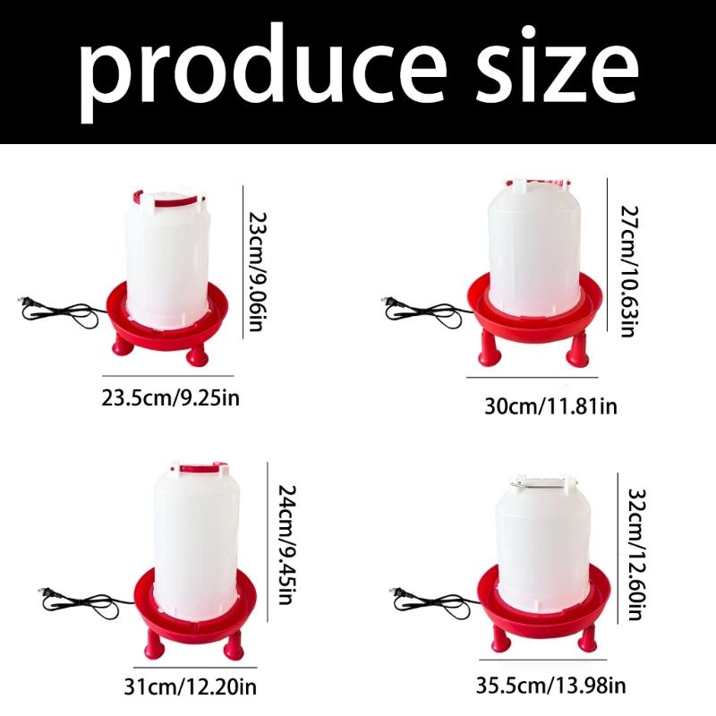 Poultry Water Heater Electric Heated Waterer With Constant Heat In Winter Cold Weather Duck Chicken Heating Drinker