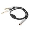 Plug and Play 6.35mm 1 To 2 Y Splitter Cable 1.6ft Speaker Y Extension Cable  Audio Equipment