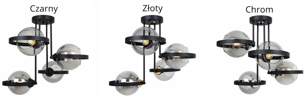 MODERNE GLAS-HÄNGELAMPE GRAPHIT-RING