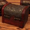 Vintage Wooden Storage Box with Lock, Retro Jewelry Keepsake Organizer for Wedding Candy, Jewelry , Trinkets,Trinkets,