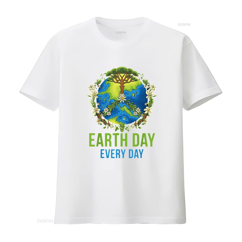 Womens Earth Day Every T Shirt For Kids vintage Washed Breathable graphic Slightly homme Versatile streetwear Soft Stretched